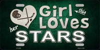 This Girl Loves Her Stars Novelty Metal License Plate