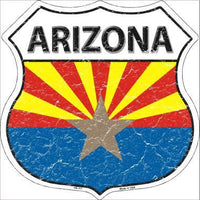 Arizona State Flag Highway Shield Metal Sign