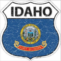 Idaho State Flag Highway Shield Metal Sign