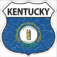 Kentucky State Flag Highway Shield Metal Sign