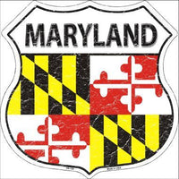 Maryland State Flag Highway Shield Metal Sign