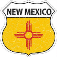 New Mexico State Flag Highway Shield Metal Sign