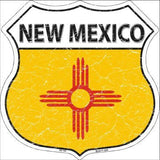 New Mexico State Flag Highway Shield Metal Sign