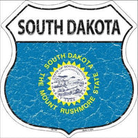 South Dakota State Flag Highway Shield Metal Sign