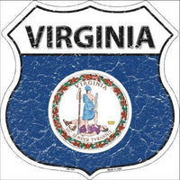 Virginia State Flag Highway Shield Metal Sign