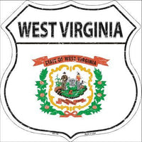 West Virginia State Flag Highway Shield Metal Sign