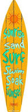 Sunrise Metal Novelty Surf Board Sign