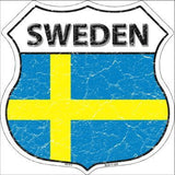 Sweden Country Flag Highway Shield Metal Sign