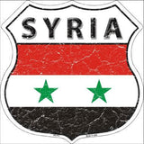 Syria Country Flag Highway Shield Metal Sign