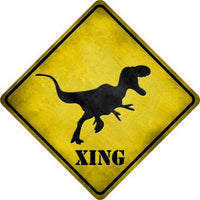 T-Rex Xing Novelty Metal Crossing Sign