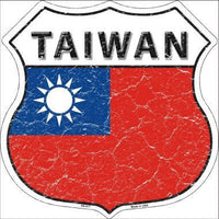 Taiwan Country Flag Highway Shield Metal Sign