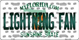 Tampa Bay Lightning NHL Fan Florida Novelty State Background Metal License Plate