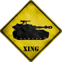 Tank Xing Novelty Metal Crossing Sign