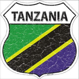 Tanzania Country Flag Highway Shield Metal Sign