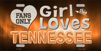 This Girl Loves Tennessee Novelty Metal License Plate