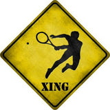 Tennis Xing Novelty Metal Crossing Sign