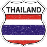 Thailand Country Flag Highway Shield Metal Sign