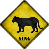 Tiger Xing Novelty Metal Crossing Sign