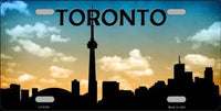Toronto City Silhouette Metal Novelty License Plate