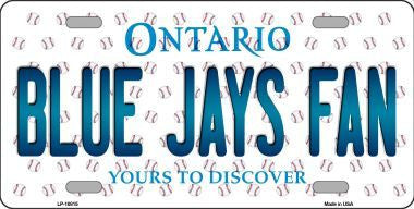 Toronto Blue Jays MLB Fan Toronto Canada State Background Metal Novelty License Plate