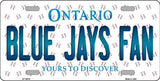 Toronto Blue Jays MLB Fan Toronto Canada State Background Metal Novelty License Plate
