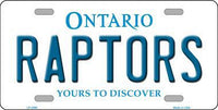 Toronto Raptors Ontario State Background Metal Novelty License Plate