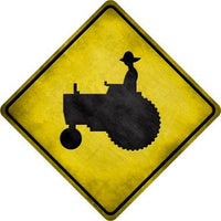 Tractor Novelty Metal Crossing Sign