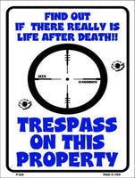 Trespass On This Property Metal Novelty Parking Sign