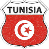 Tunisia Country Flag Highway Shield Metal Sign