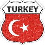 Turkey Country Flag Highway Shield Metal Sign