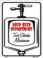 Two Shake Max Metal Novelty Parking Sign