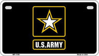 US Army Metal Novelty Motorcycle License Plate