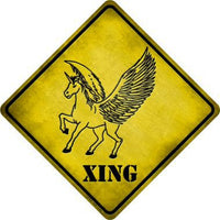 Unicorn Xing Novelty Metal Crossing Sign