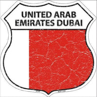 United Arab Emirates Dubai Country Flag Highway Shield Metal Sign