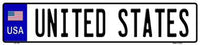 USA Novelty Metal European License Plate
