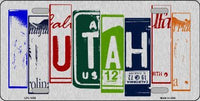 Utah License Plate Art Brushed Aluminum Metal Novelty License Plate