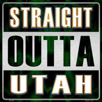 Straight Outta Utah NBA Novelty Metal Square Sign