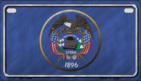 Utah State Flag Metal Novelty Motorcycle License Plate