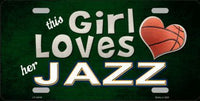 This Girl Loves Her Jazz Novelty Metal License Plate