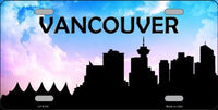 Vancouver City Silhouette Metal Novelty License Plate