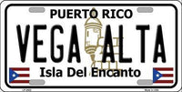 Vega Alta Puerto Rico State Background Metal Novelty License Plate