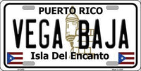 Vega Baja Puerto Rico State Background Metal Novelty License Plate