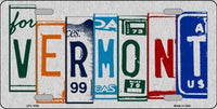 Vermont License Plate Art Brushed Aluminum Metal Novelty License Plate