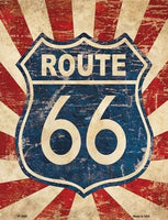 Vintage Route 66 Metal Novelty Parking Sign