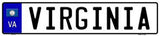 Virginia Novelty Metal European License Plate