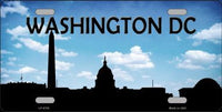 Washington DC City Silhouette Metal Novelty License Plate