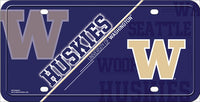 Washington Huskies Deluxe Helmet Logo Novelty Metal License Plate
