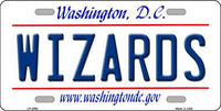 Washington Wizards Washington DC State Background Metal Novelty License Plate