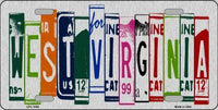 West Virginia License Plate Art Brushed Aluminum Metal Novelty License Plate