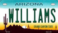 Williams Arizona Metal Novelty Motorcycle License Plate